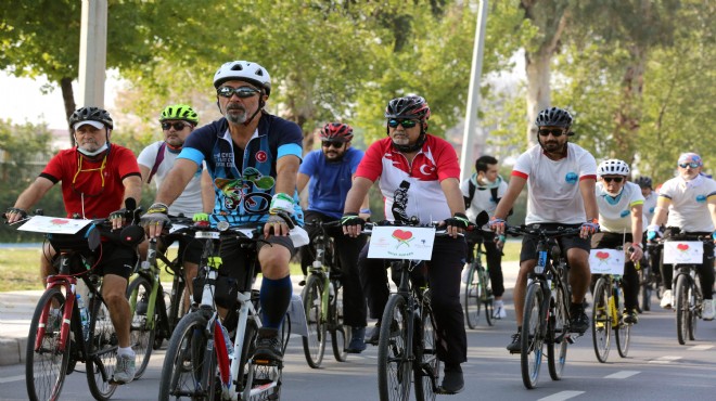 İzmir de organ bağışına bisikletli destek