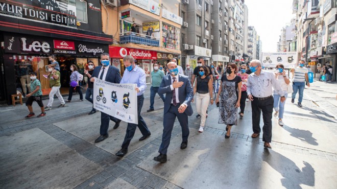 İzmir’de  otomobilsiz  gün... Karbon Ayak İzi Enstalasyonu açıldı