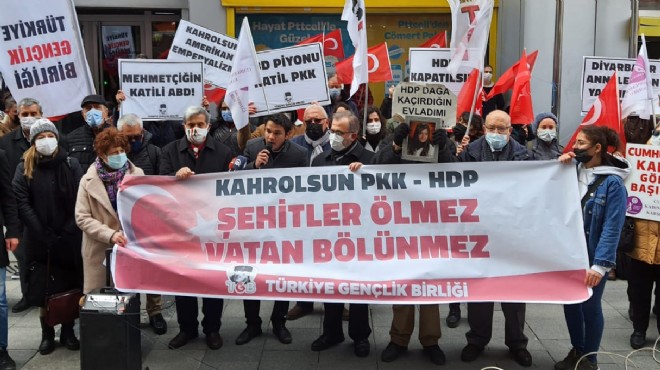 İzmir’de PKK’ya eylemli tepki!