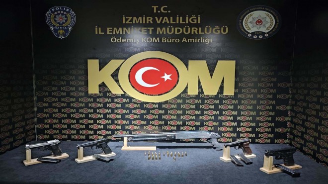 İzmir de silah kaçakçılarına darbe!