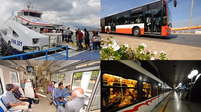 İzmir de toplu taşıma bugün 1 kuruş!
