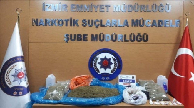 İzmir de  zehir evi ne baskın: 2 gözaltı!