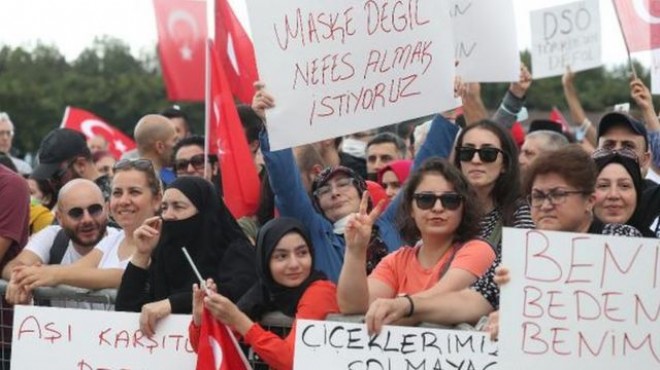 İzmir deki aşı karşıtı mitinge o partiden destek!