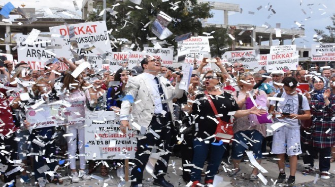 İzmir deki AVM inşaatına yargı freni! Konfetili zafer kutlaması