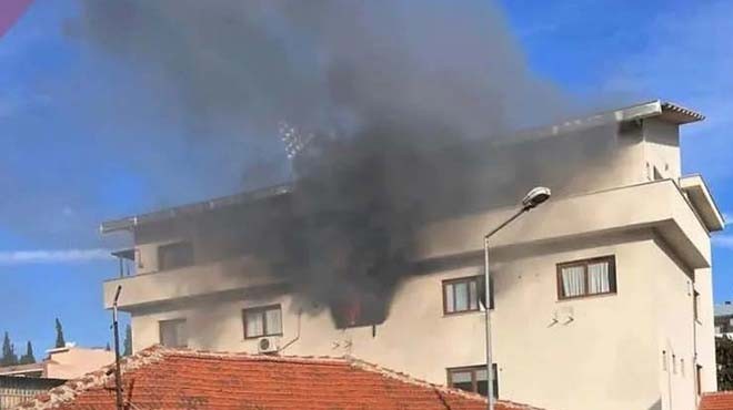 İzmir deki kulüp binasında korkutan yangın!