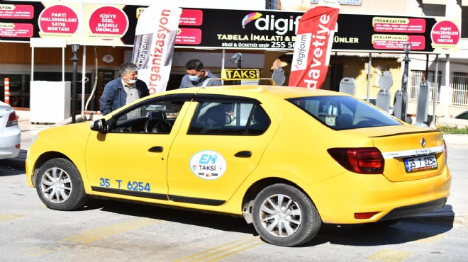 İzmir deki taksilere  kısa mesafe  denetimi