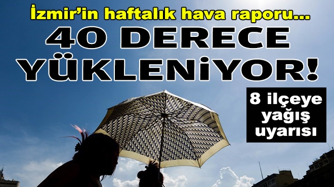 İzmir’in hava raporu: 8 ilçeye yağış uyarısı ve 40 derece yükleniyor!