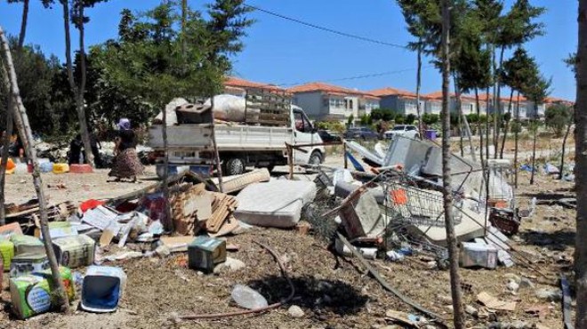 İzmir in turistik ilçesinde dev  çadır  operasyonu!