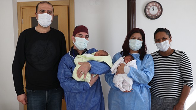 İzmirli ikizler ayrı hastanelerde doğdu!
