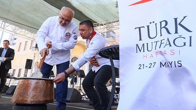 İzmirliler  Türk Mutfağında  buluşuyor... Vali Köşger önlüğü giydi, keşkeğin başına geçti!