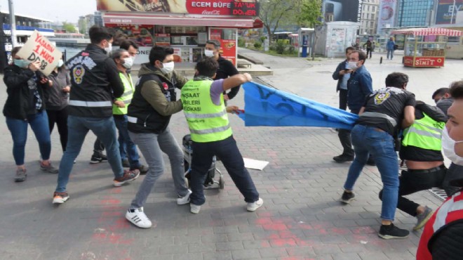 Kadıköy de izinsiz 1 Mayıs gösterisine gözaltı