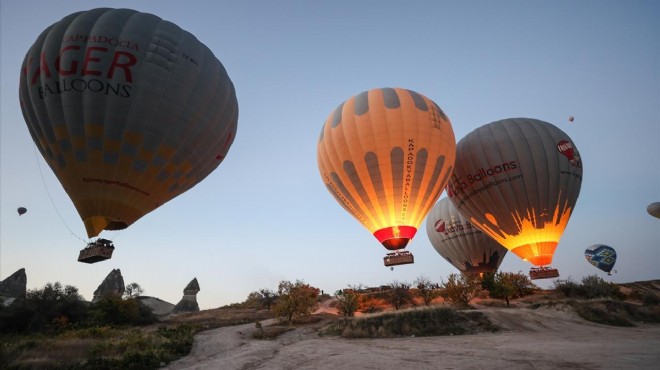 Kapadokya da balon turlarına rüzgar engeli