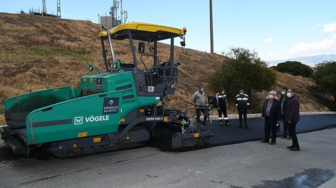 Karabağlar’da asfalt son teknoloji araçlarla seriliyor