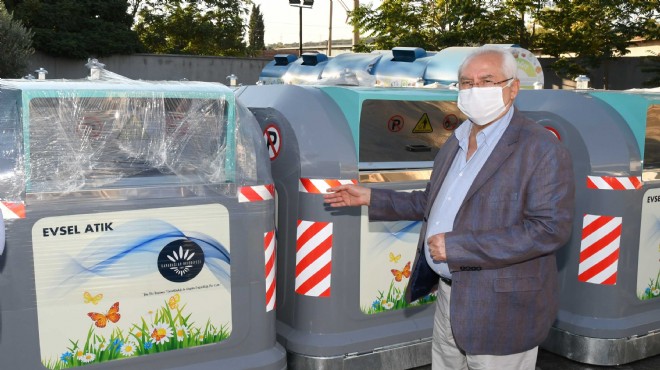 Karabağlar’da yeni çöp konteynerlerin dağıtımı sürüyor
