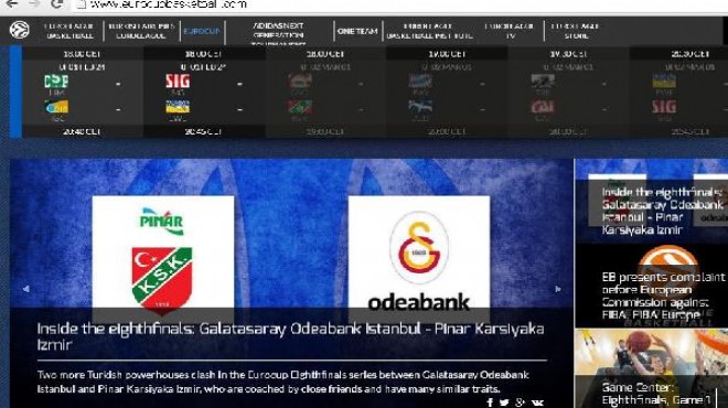 Karşıyaka-Galatasaray maçı Eurocup’a manşet oldu!