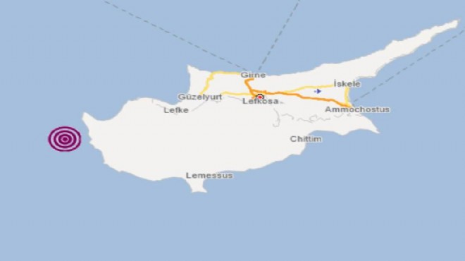 Kıbrıs açıklarında 6,4 büyüklüğünde deprem!