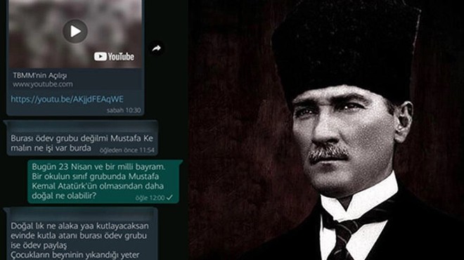 Konya da okul grubunda Atatürk e hakaret!