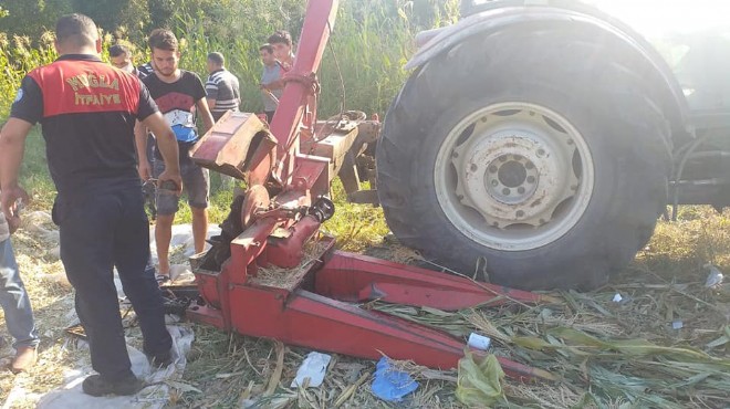 Makineye kolunu kaptıran çiftçi ağır yaralandı