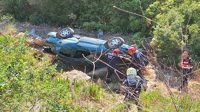 Manisa da iki otomobilin çarpışması sonucu 6 kişi yaralandı