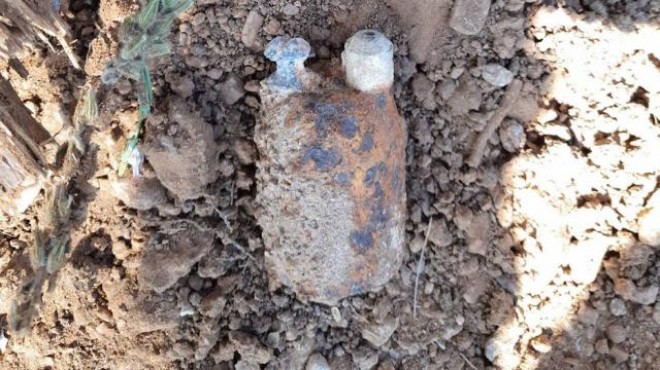 Manisa da patlamamış el bombası bulundu