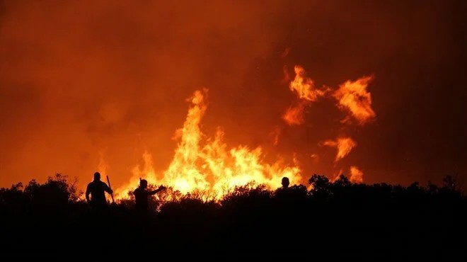 Manisa daki orman yangını kısmen kontrol altında