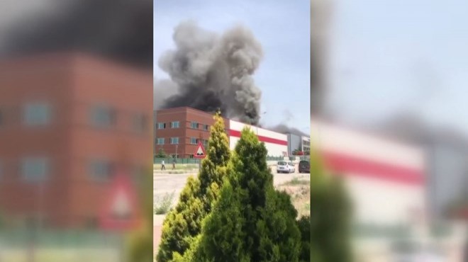 Medikal malzeme fabrikası deposunda yangın