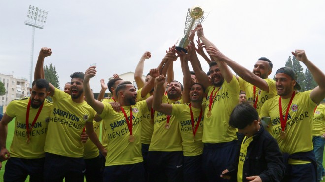 Menemen Belediyespor şampiyonluk kupasını aldı