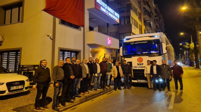 MHP İzmir’den afet bölgesine 11 nci TIR!