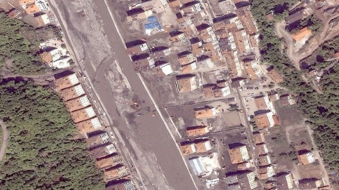 MSB sel felaketinin uydu görüntülerini paylaştı