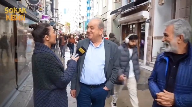 Nalbantoğlu sokak röportajında... Vekil olduğuma inandı mı acaba?