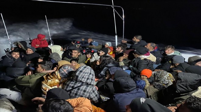 Tıka basa ölüm yolculuğu... 59 göçmen kurtarıldı!