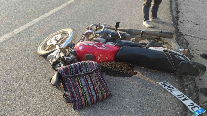 Otomobille motosiklet çarpıştı: Sürücü can verdi!