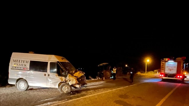 Panelvanla traktör birbirine girdi: Şoför öldü!