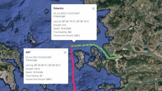 Sakız Adası açıklarında Türk personelli gemi kaza yaptı