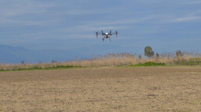 Söke de tarım arazileri drone ile ilaçlanacak
