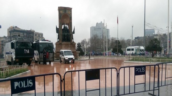 Taksim de  8 Mart  güvenlik önlemi