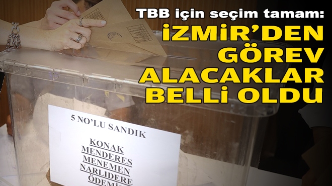 TBB için seçim tamam: İzmir'den görev alacaklar belli oldu!