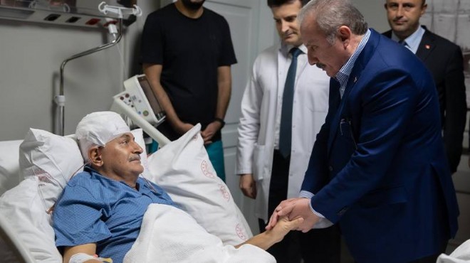 TBMM Başkanı Şentop tan Binali Yıldırım ı hastanede ziyaret