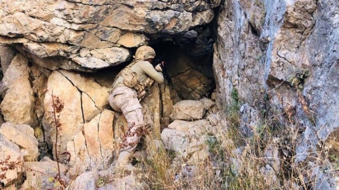 Teröristlerce kullanılan 12 mağara imha edildi
