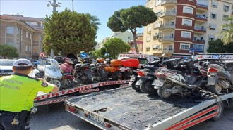 Aydın'da denetim: 18 motosiklet trafikten men edildi