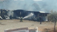 Bodrum'da işçilerin kaldığı konteynerde çıkan yangın söndürüldü