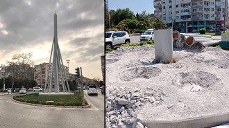 Büyükşehir ekipleri yıktı: Tek Vücut Anıtı yok oldu