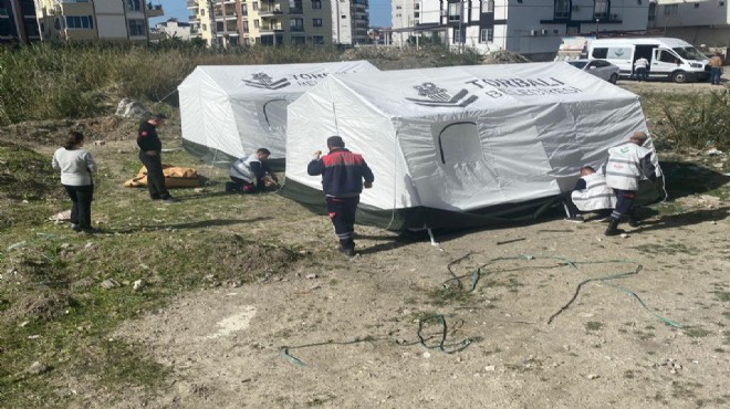 Torbalı Belediyesi nden afetzedelere termal çadır