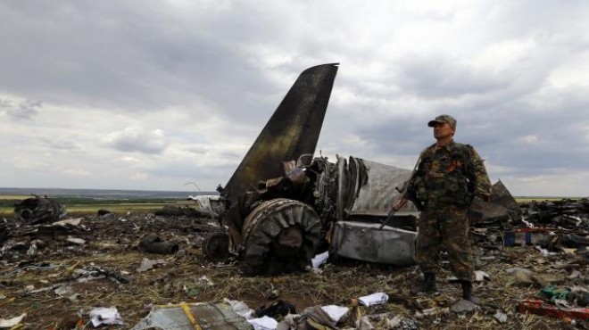 Ukrayna ya ait nakliye uçağı düştü