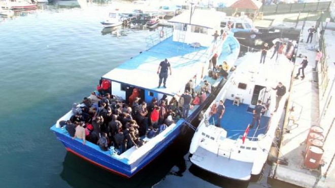 Urla da 140 kaçak göçmen yakalandı