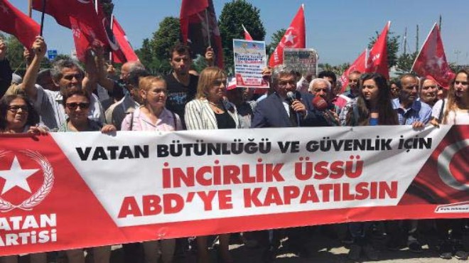 Vatan Partisi nden İzmir de  İncirlik Üssü ABD ye kapatılsın  eylemi
