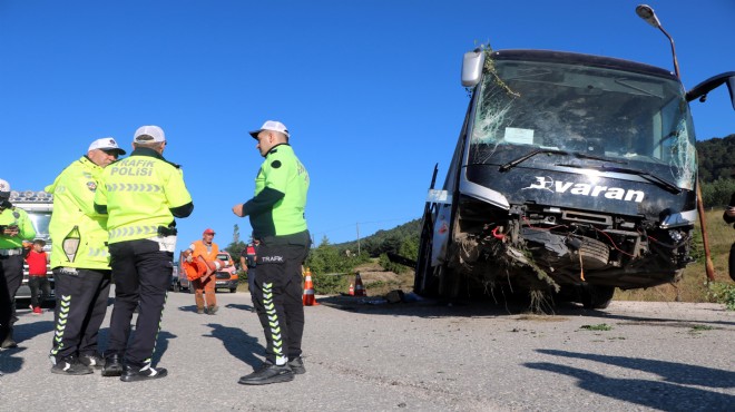 Yolcu otobüsü araziye girdi: 14 yaralı
